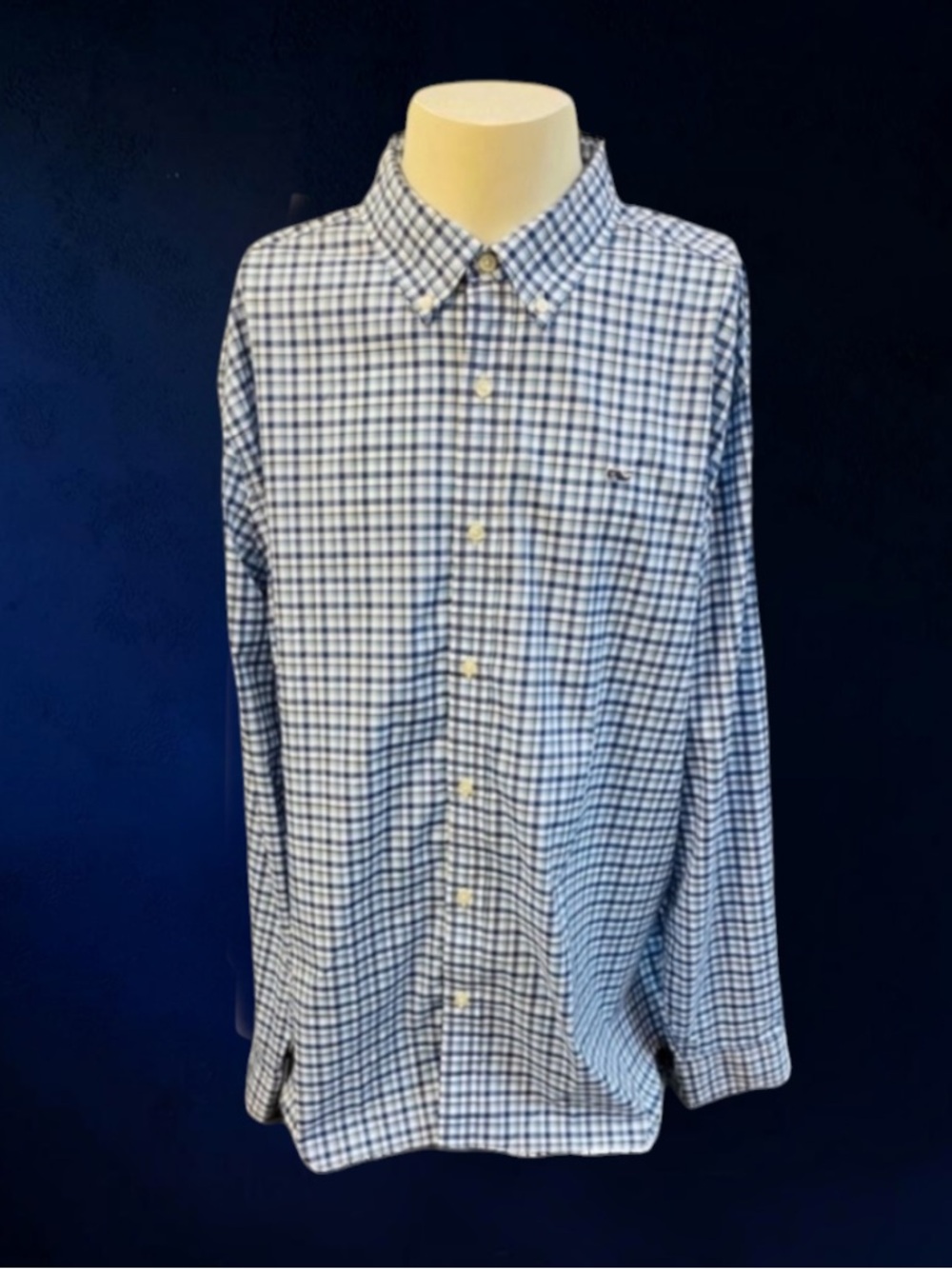 VINEYARD VINES PLAID NYLON SPANDEX LONG SLEEVE SHIRT SIZE XXL